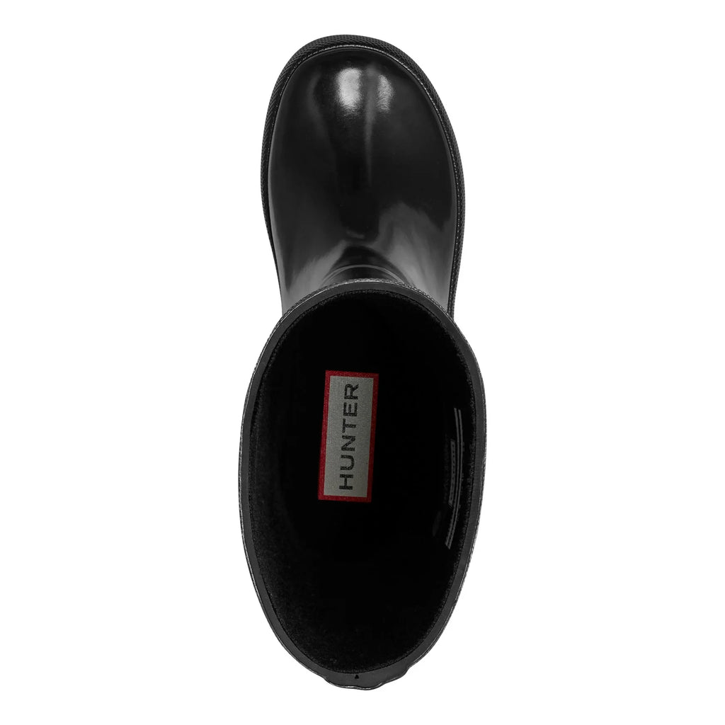 Kids' Glossy Rubber Rain Boots - Black