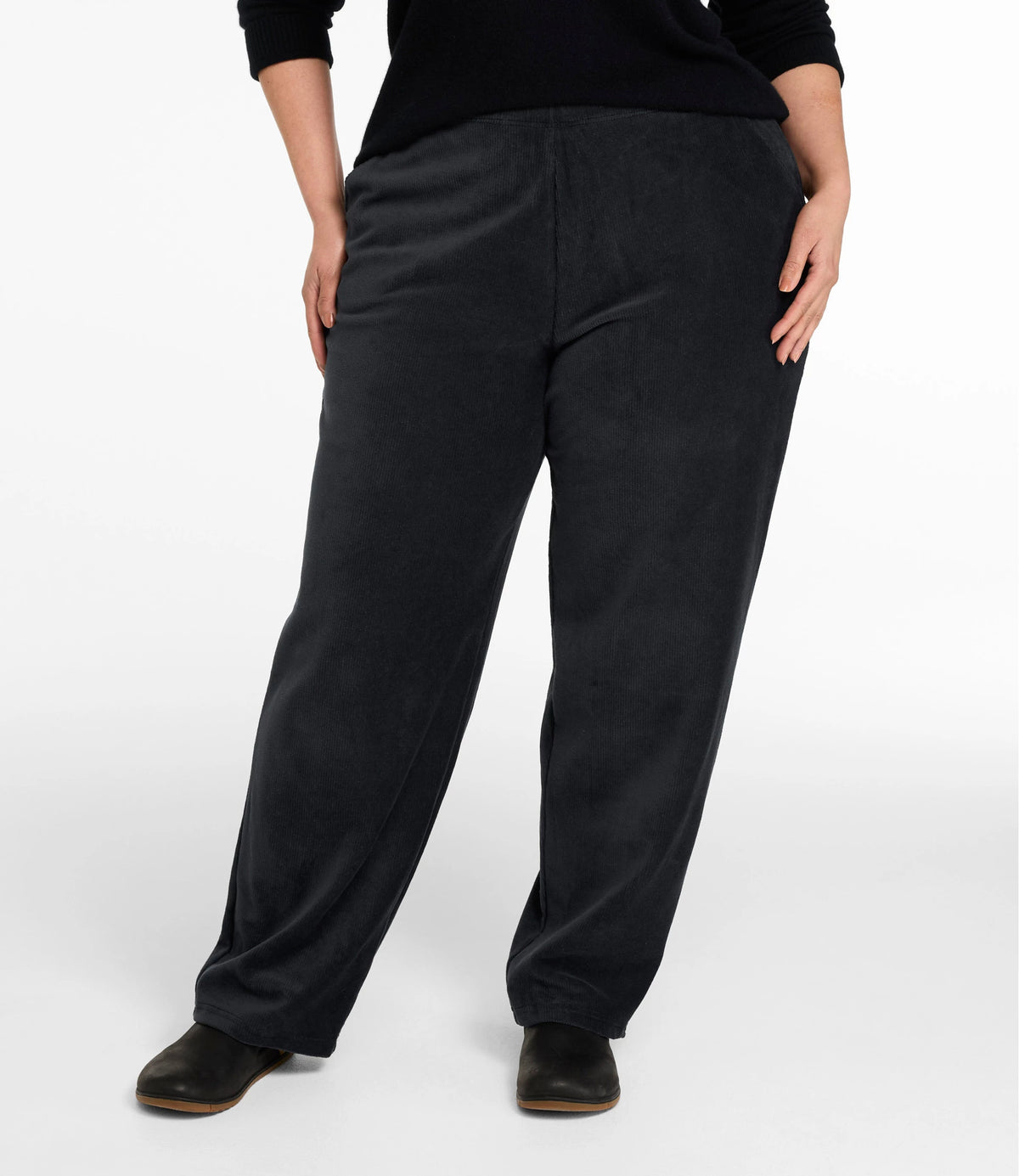 Women's Stretch Corduroy Straight-Leg Pants - Khaki