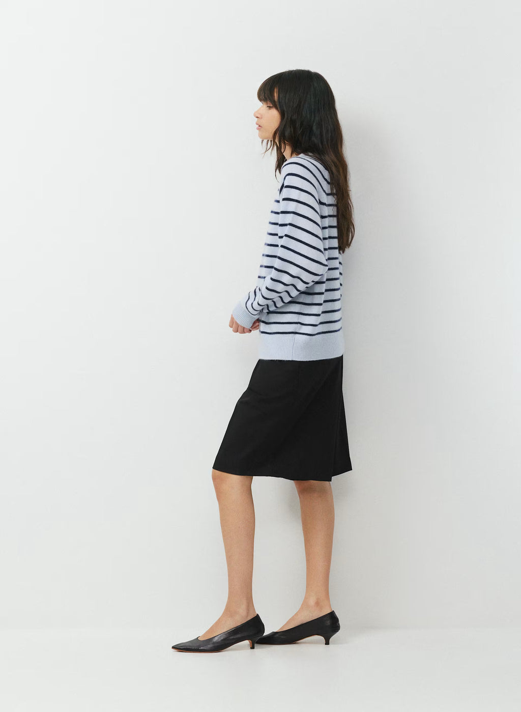 Wool Cashmere Raglan Sweater - Olive