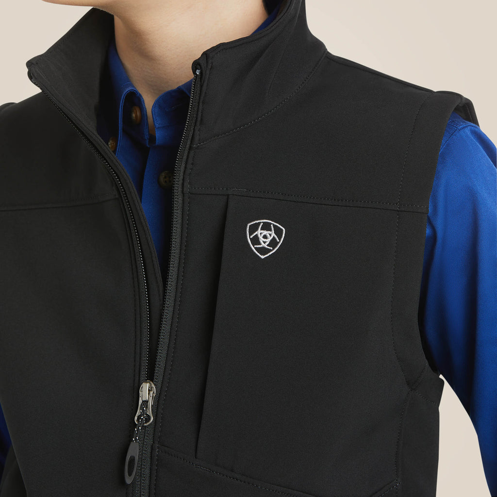 Kids' Stretch Softshell Vest - Black