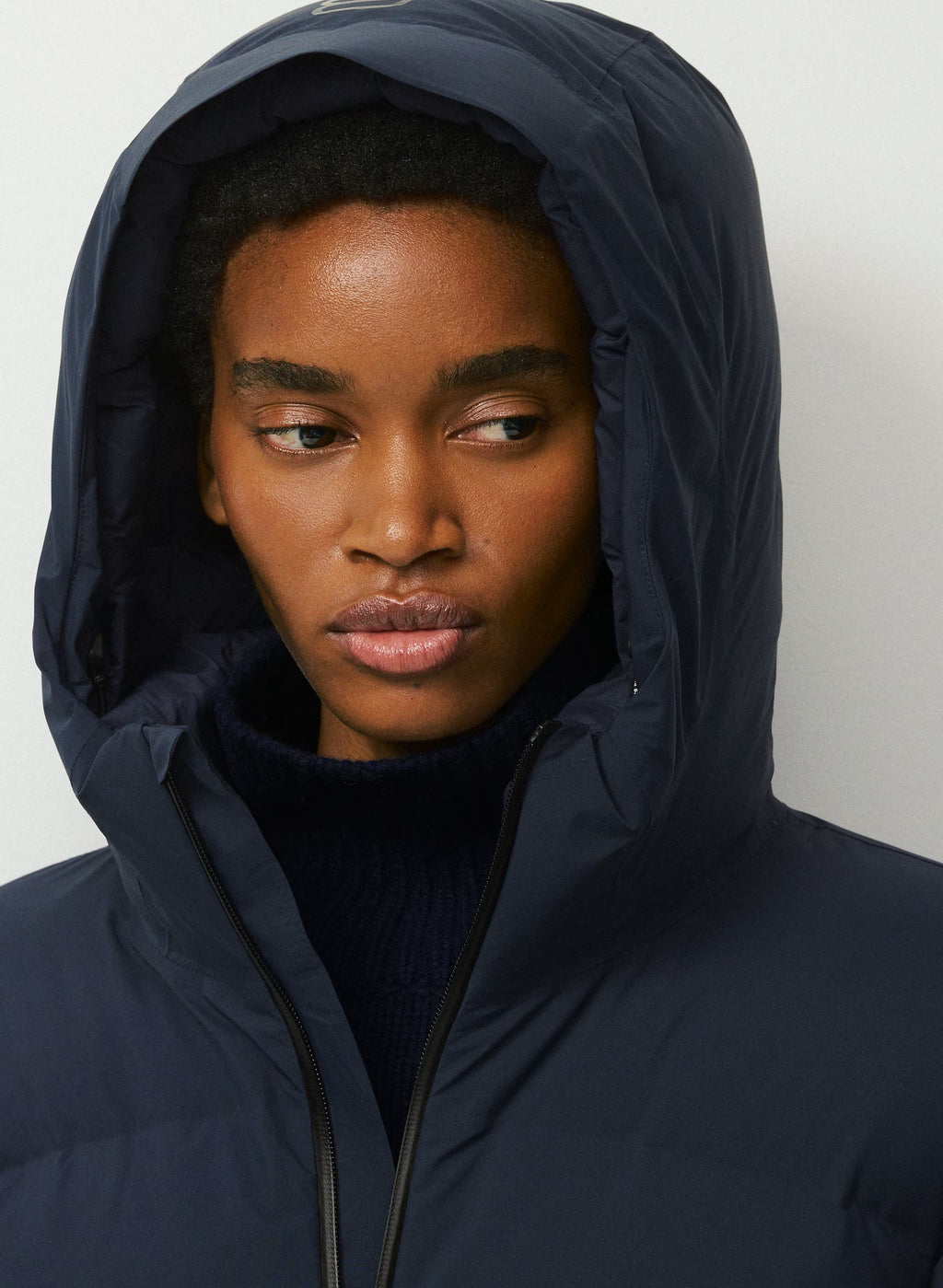 Waterproof Long Down Puffer Coat - Gray