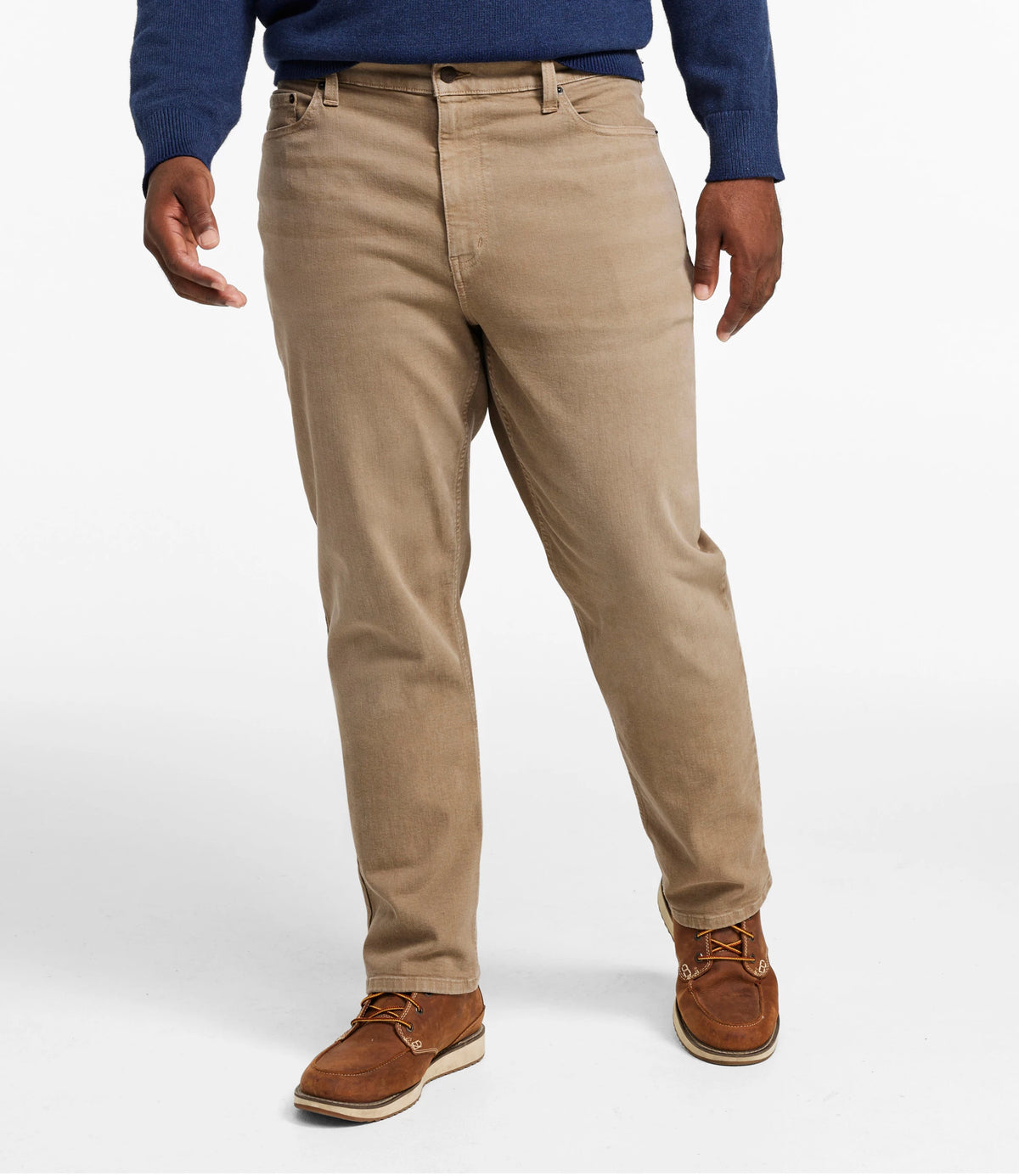 Men's Stretch Straight-Leg Jeans - Tan