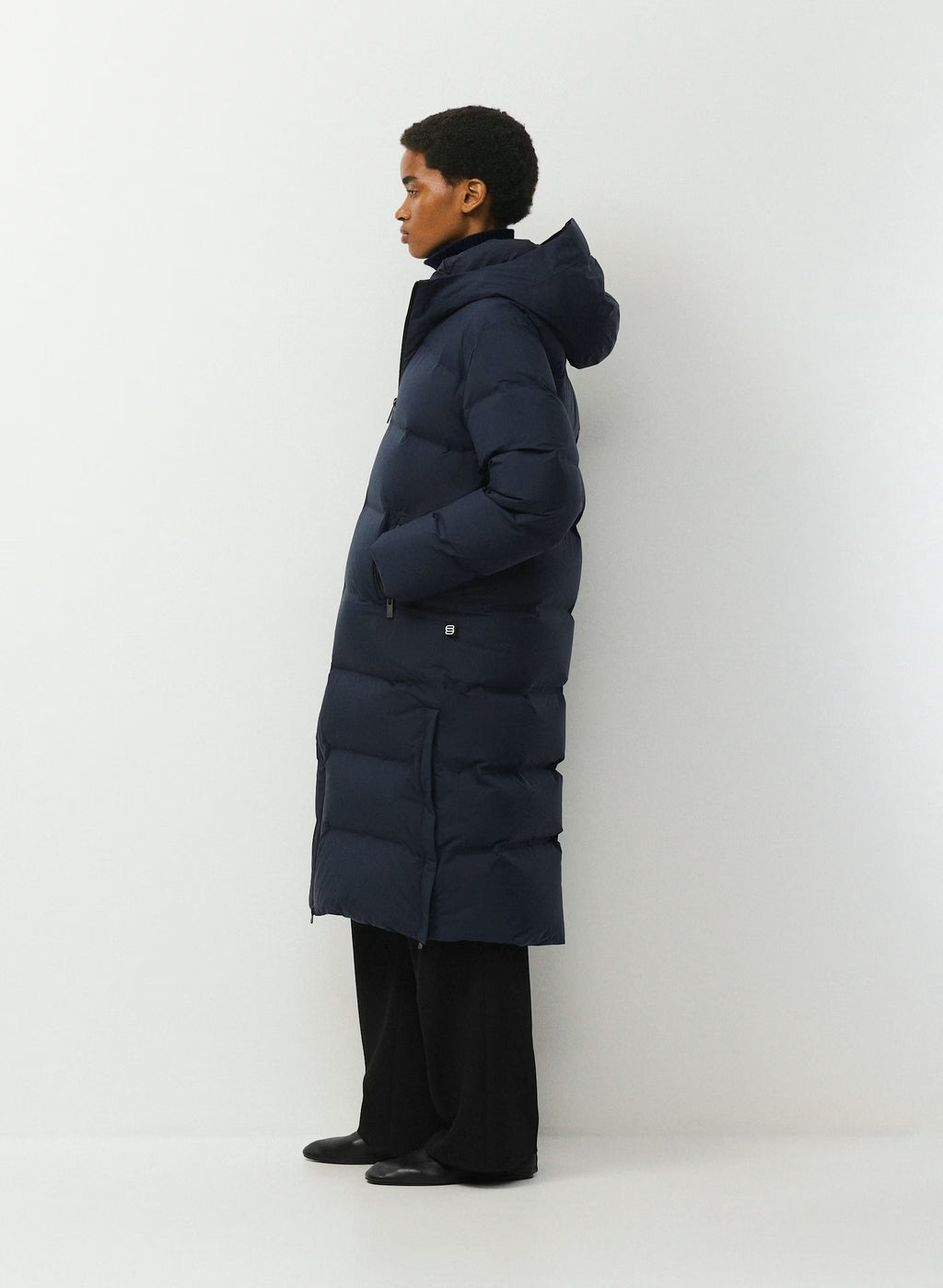 Waterproof Long Down Puffer Coat - Gray