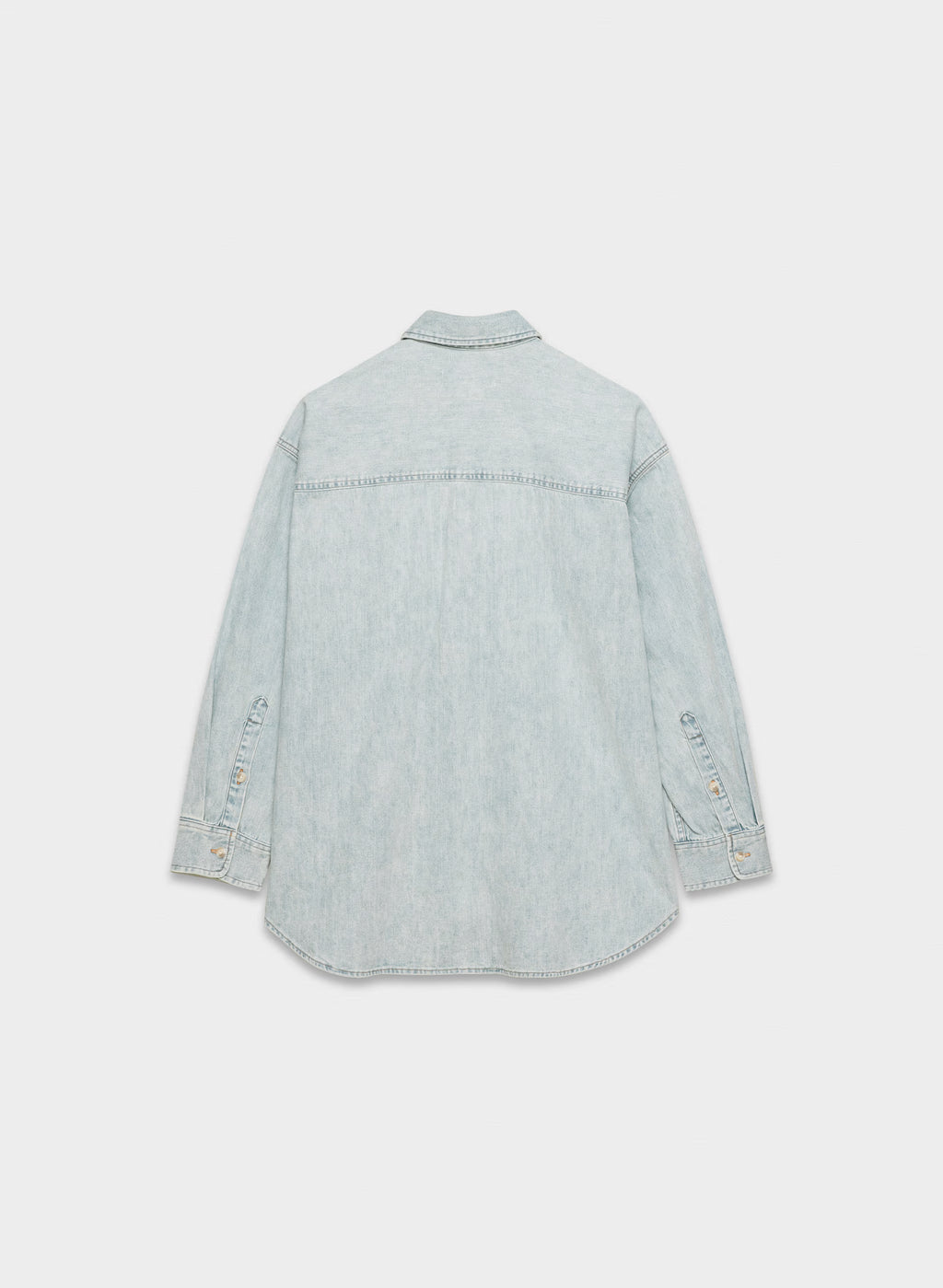 Oversized Hemp Blend Denim Shirt - Indigo