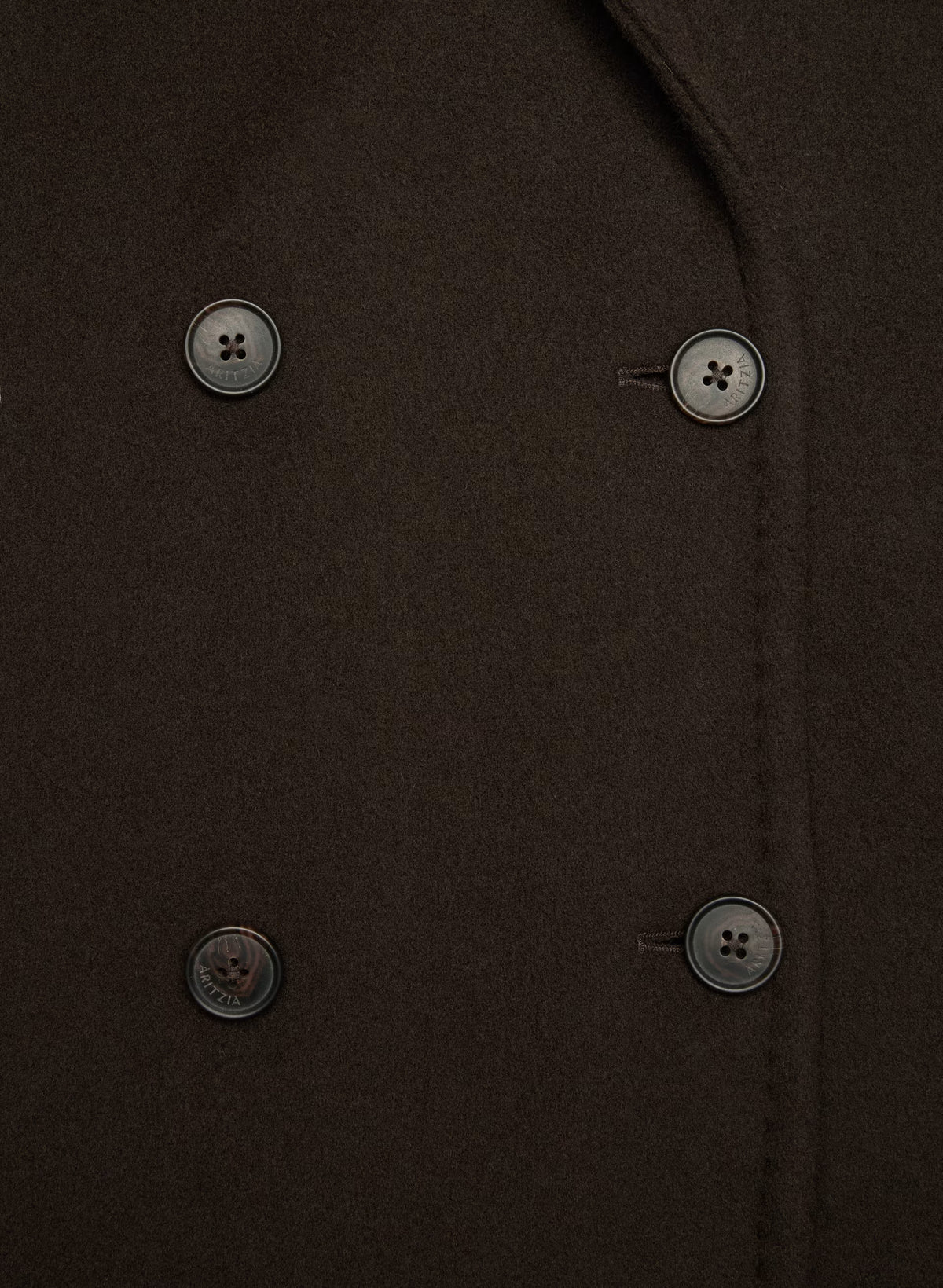 Double-Breasted Wool Cashmere Coat - Herringbone