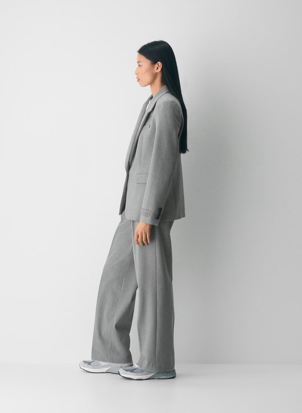Single-Breasted Stretch Blazer - Check