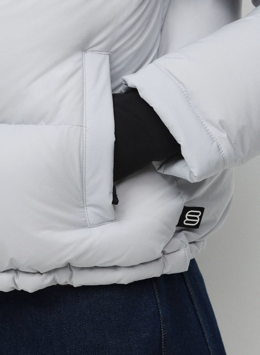 Short Down Puffer Jacket - Blue