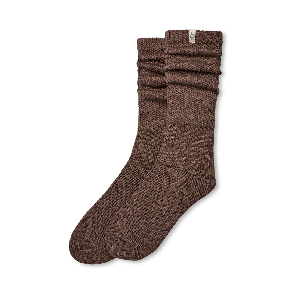 Slouchy Cotton Blend Crew Socks - Allspice