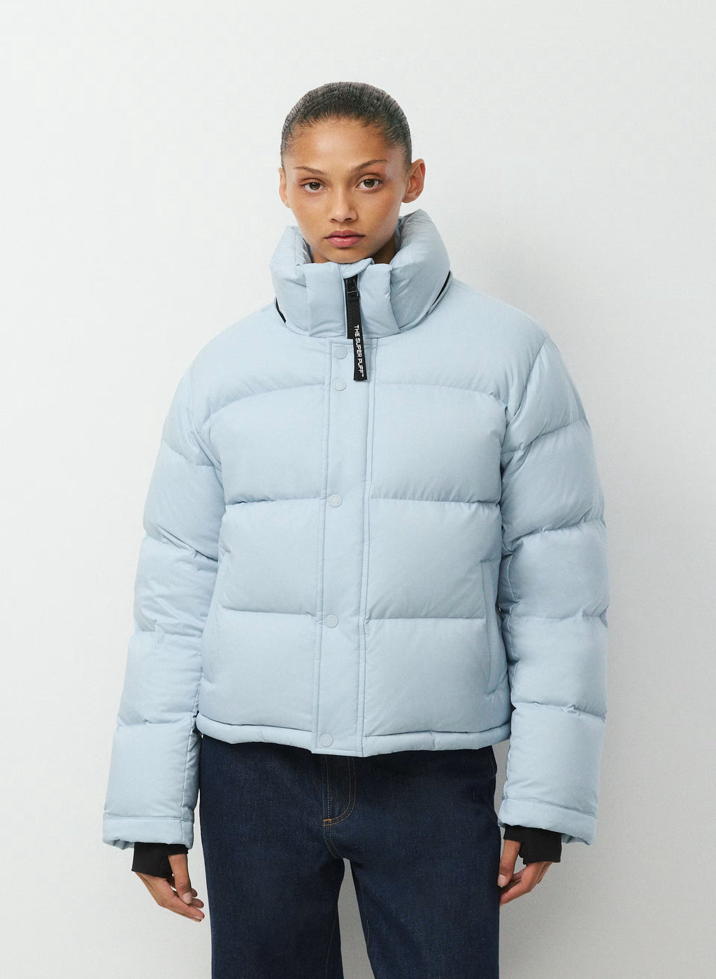 Short Down Puffer Jacket - Blue