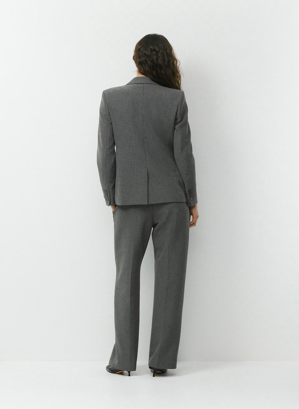 Single-Breasted Stretch Blazer - Check
