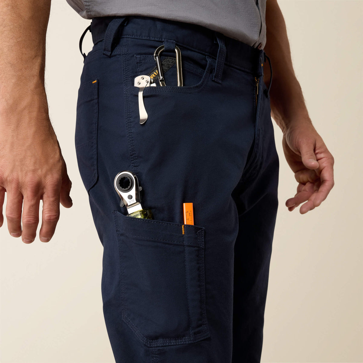 Men's Relaxed Stretch Canvas Work Pants - Khaki