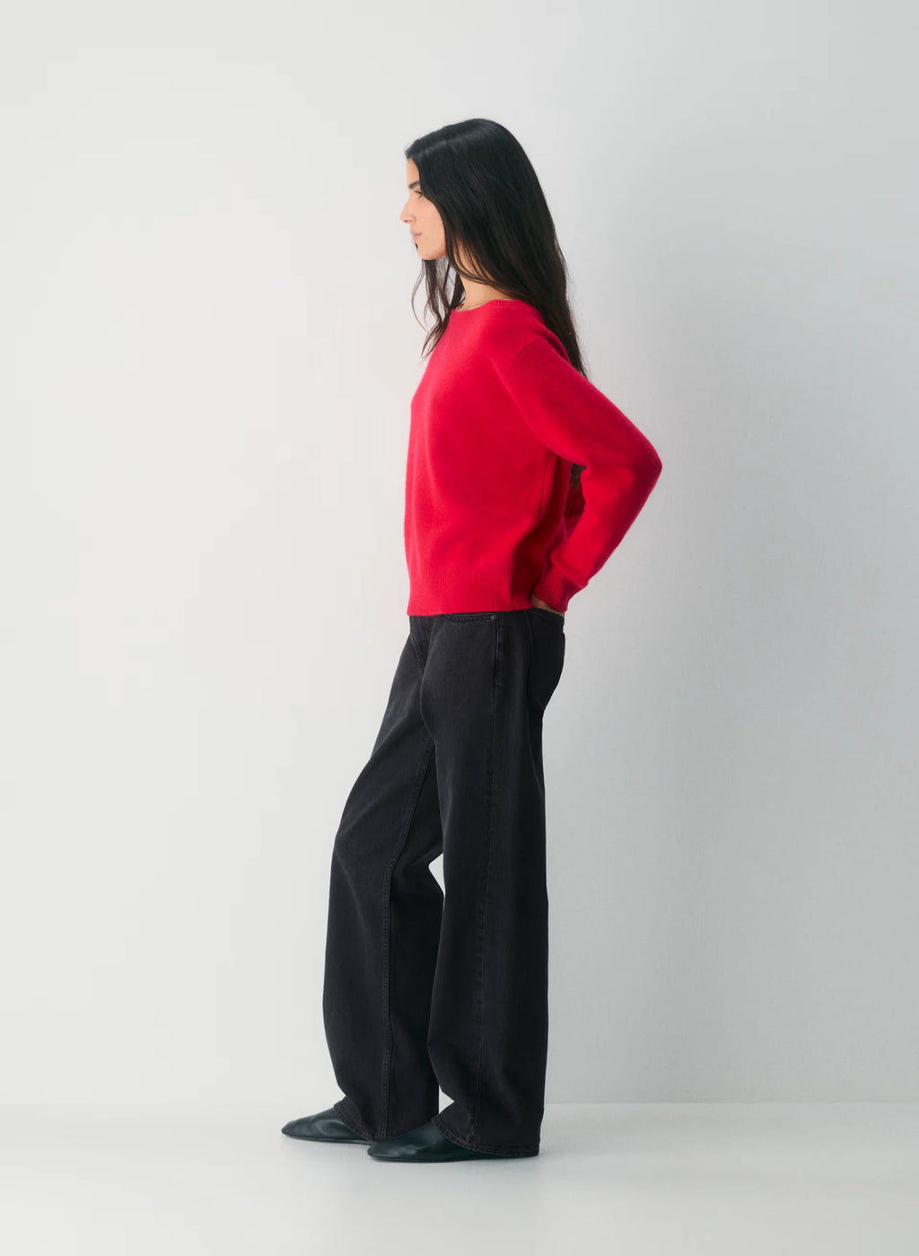 Cashmere Boatneck Sweater - Heather Gray