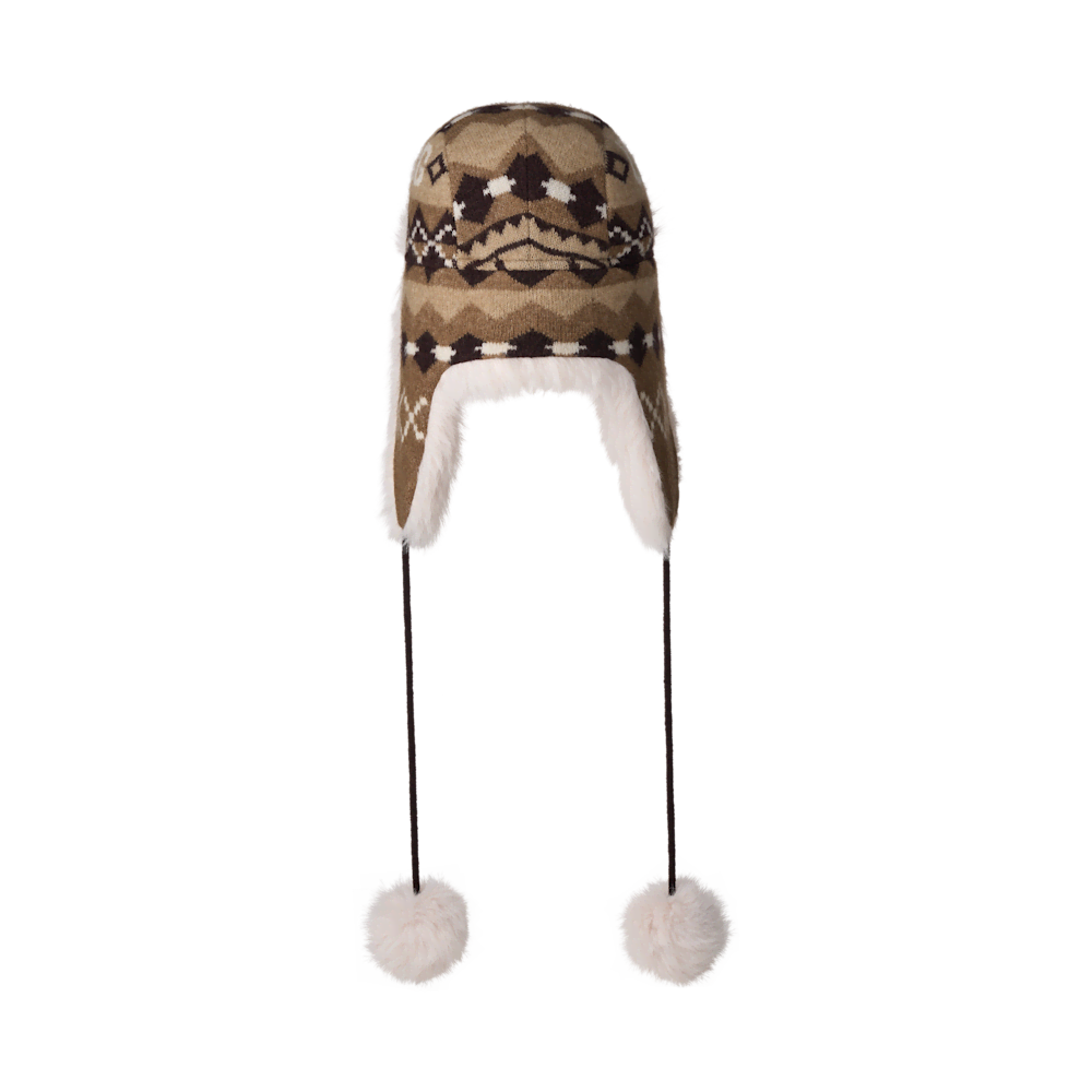 Women's Fair Isle Earflap Knit Hat