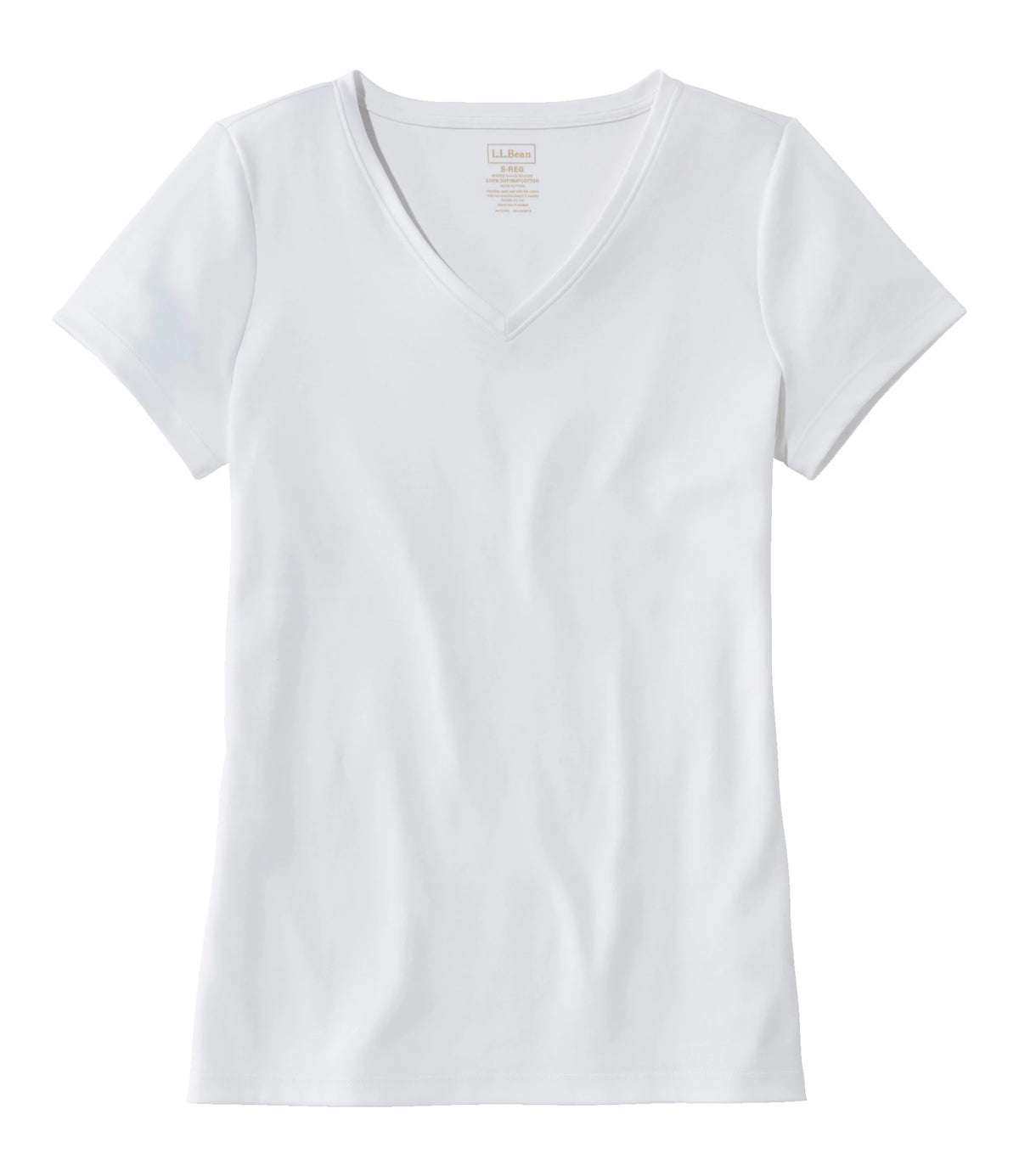 Women's Pima Cotton V-Neck T-Shirt - Black