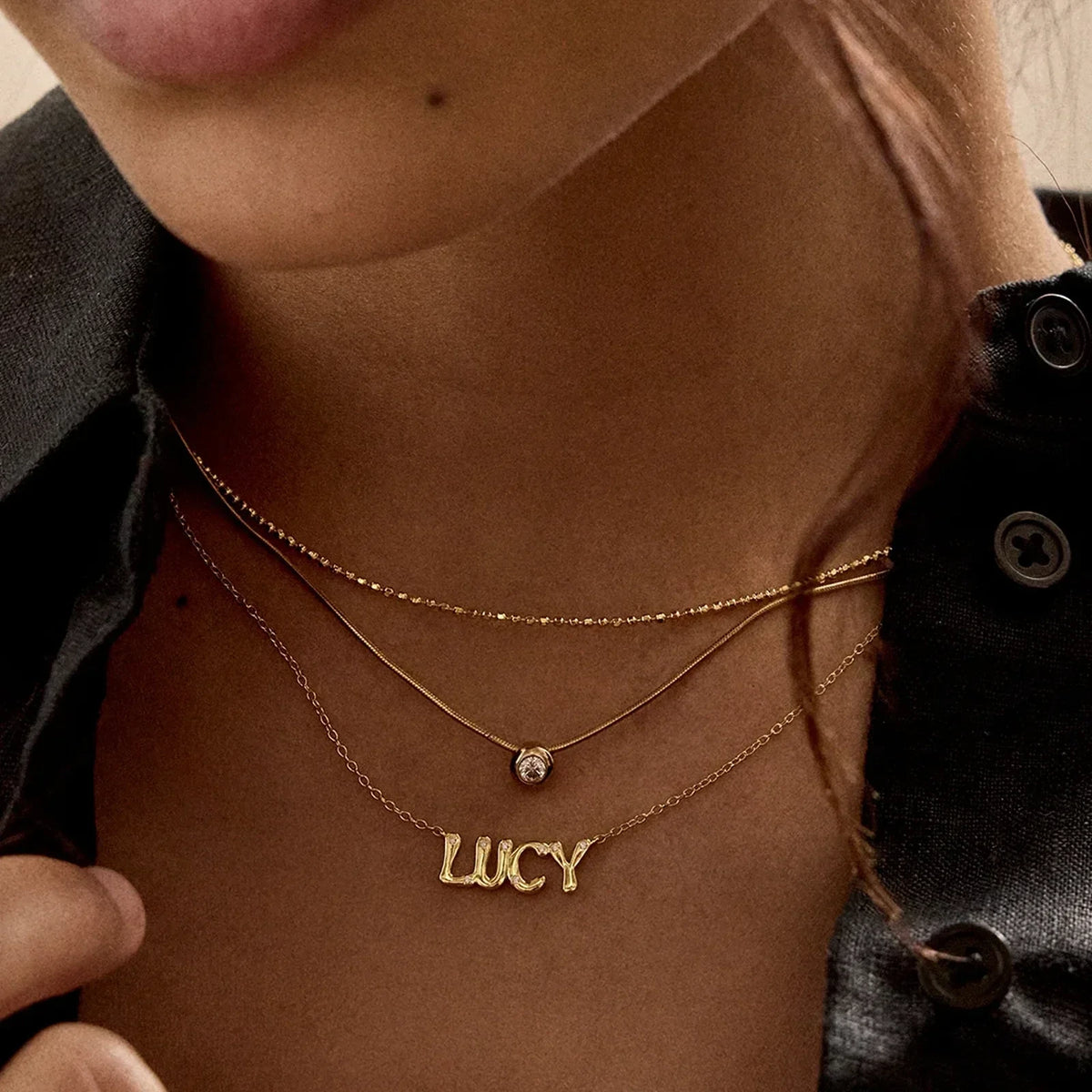Personalized Gold-Plated Nameplate Necklace