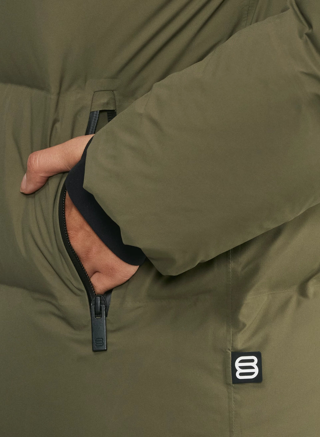 Waterproof Long Down Puffer Coat - Gray