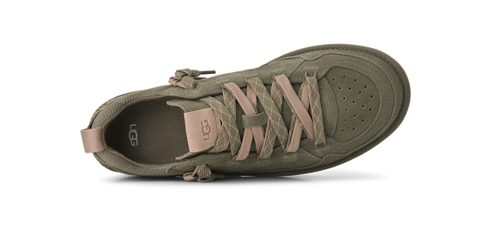 Men's Mixed Material Low Top Sneaker - Chestnut