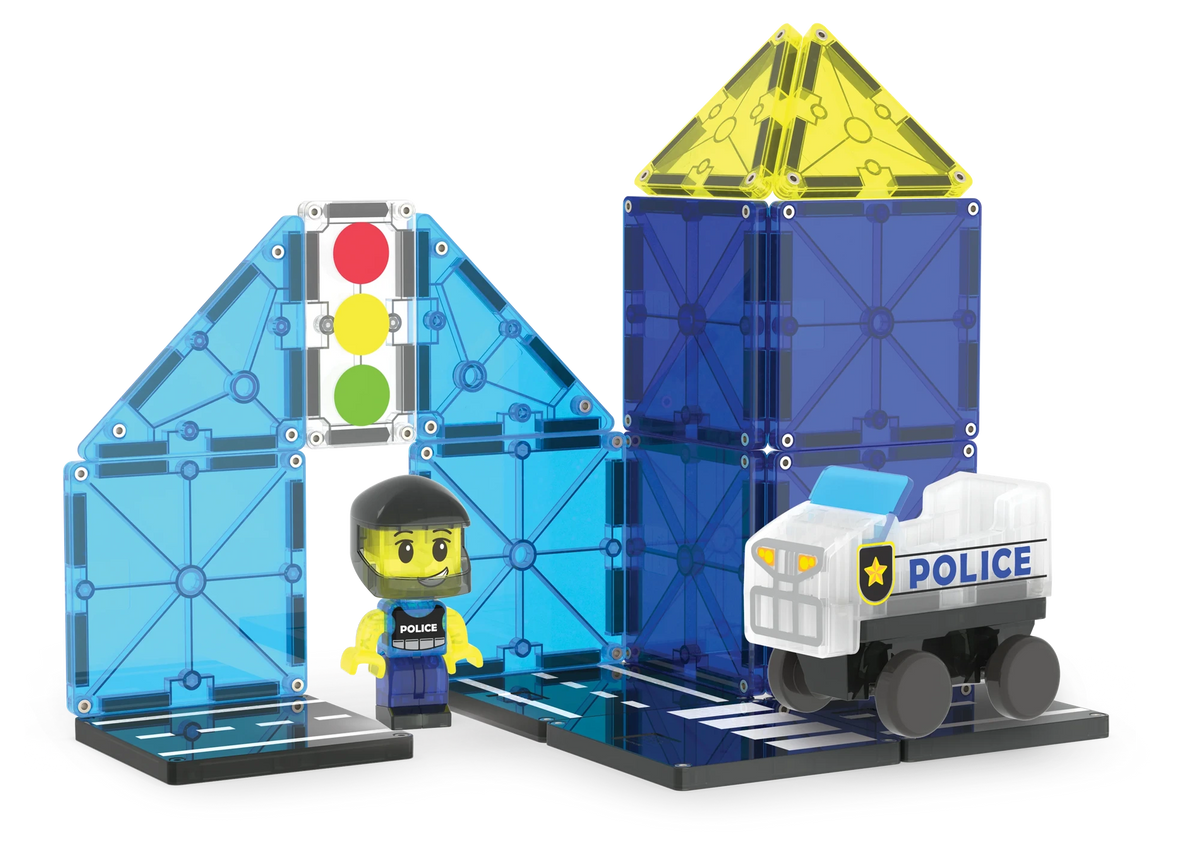 20-Piece Patrol Vehicle Magnetic Building Set