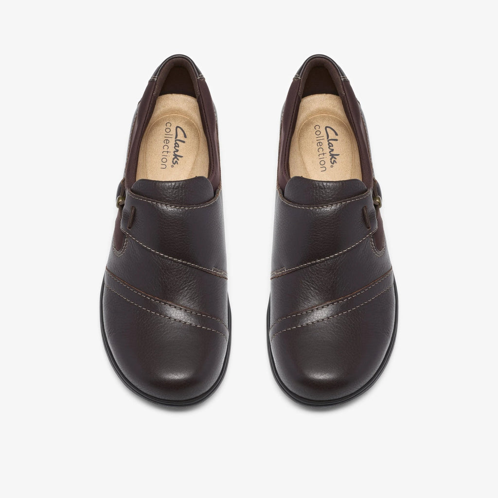 Women's Leather Slip-On Mule - Dark Brown