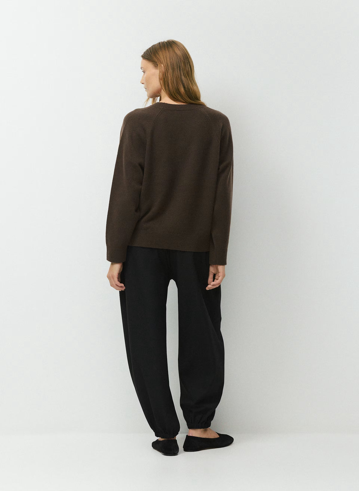 Wool Cashmere Raglan Sweater - Olive