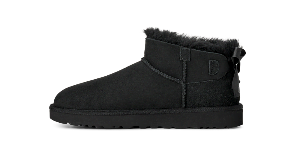 Women's Ultra-Short Suede Bow Boot - Sand