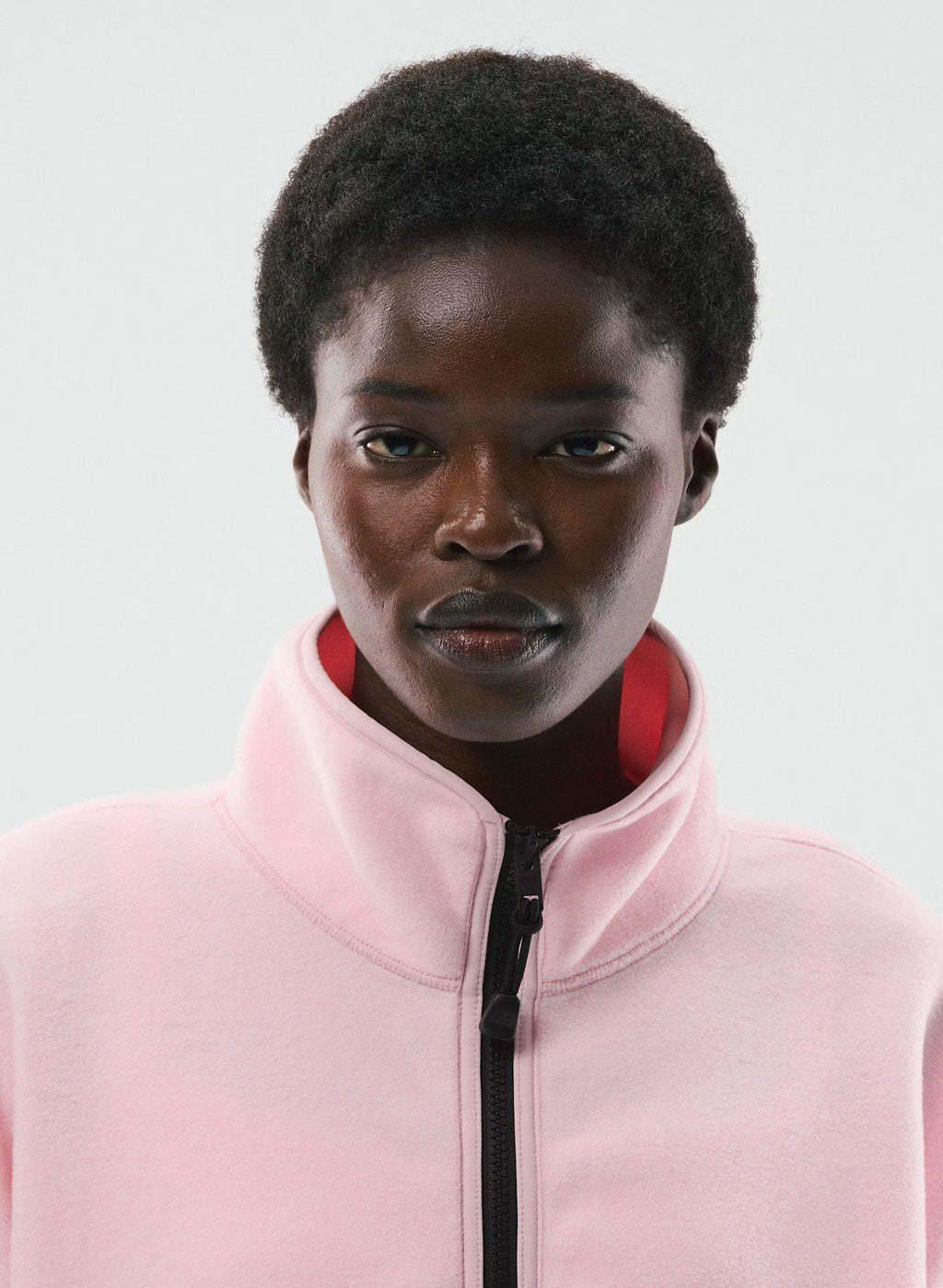 Oversized Half-Zip Microfleece Pullover - Gray