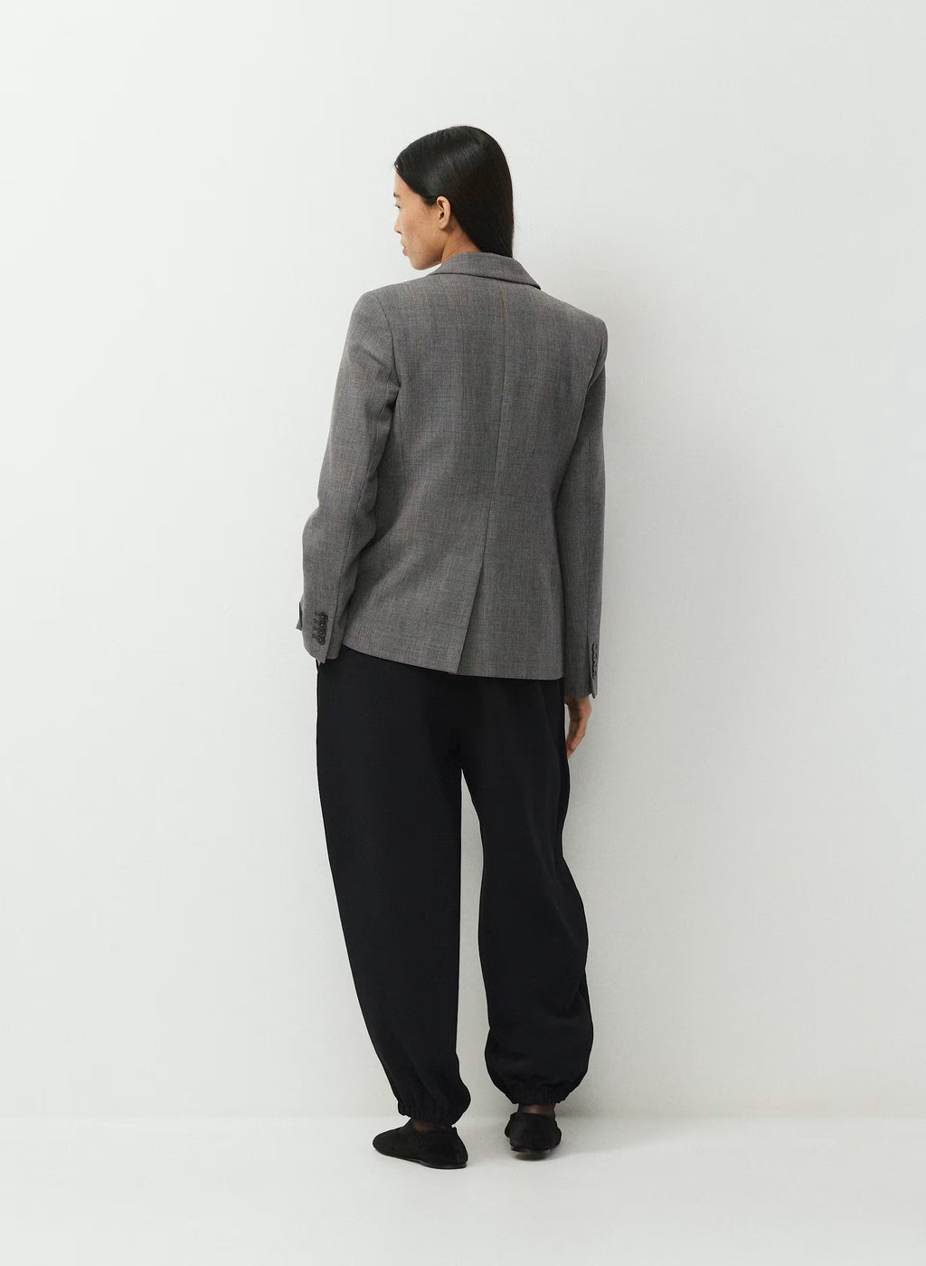 Single-Breasted Stretch Blazer - Check