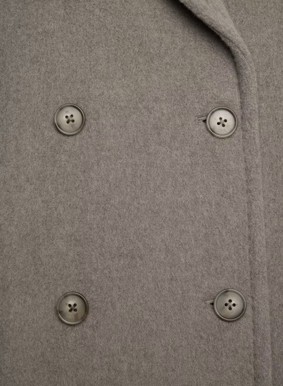 Double-Breasted Wool Cashmere Coat - Herringbone