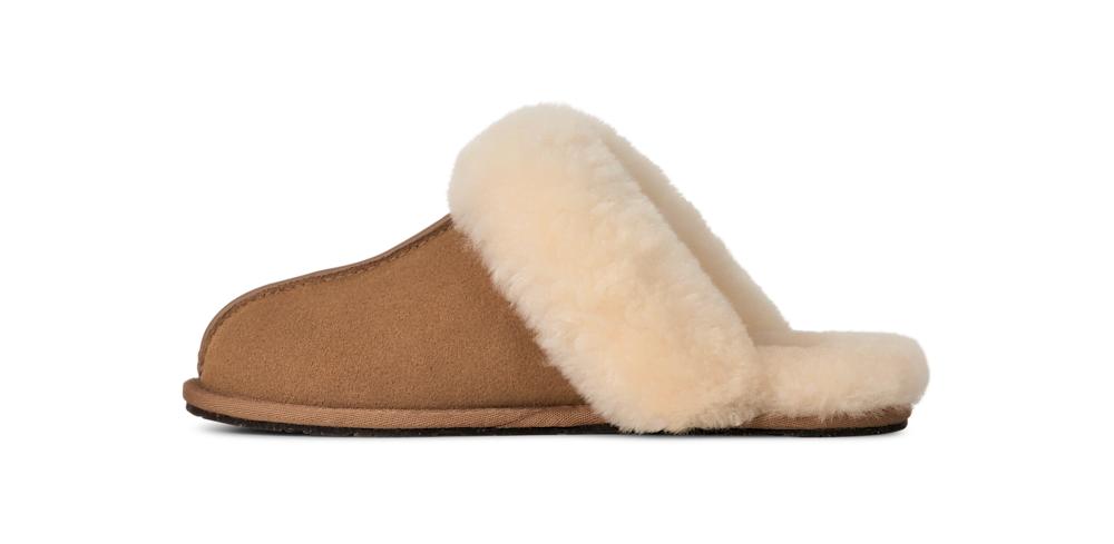 Women's Suede Sheepskin Slide Slipper - Espresso