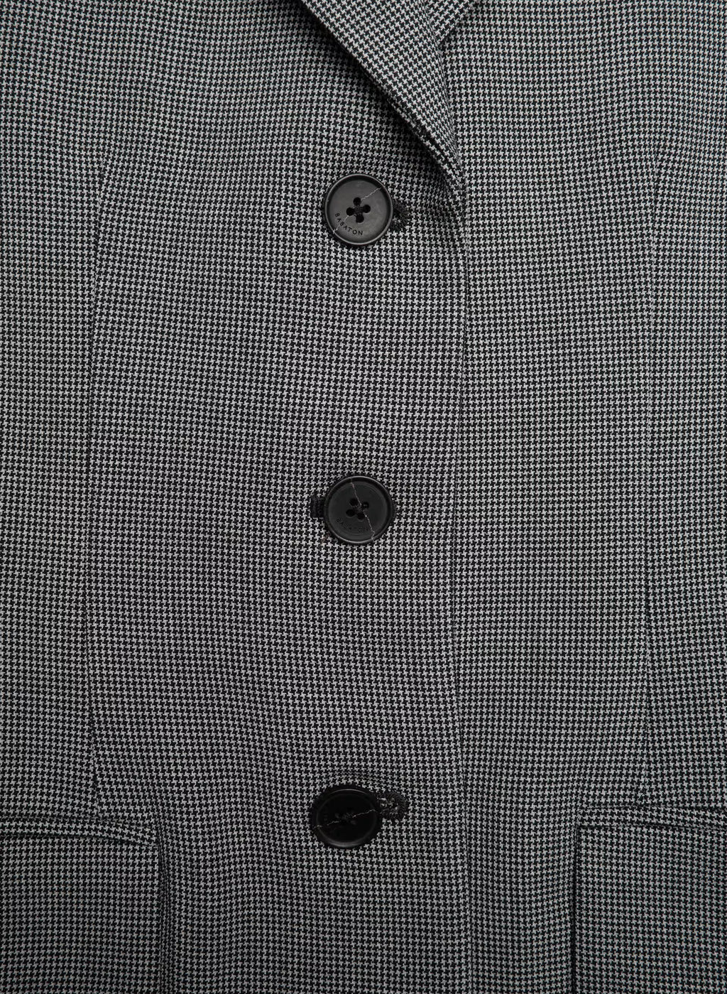 Single-Breasted Stretch Blazer - Brown Check