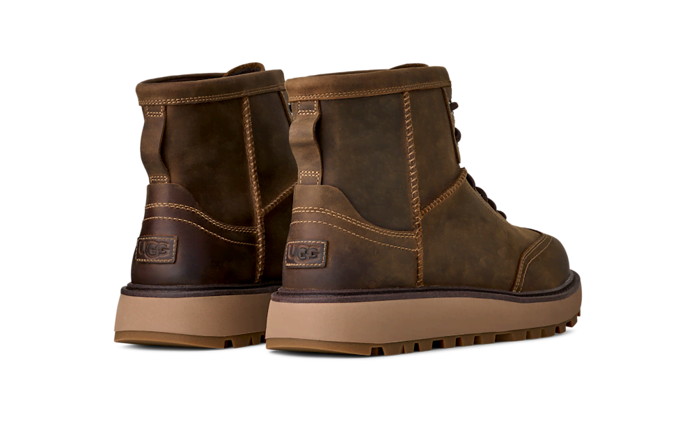 Men's Waterproof Leather Lace-Up Boot - Brown