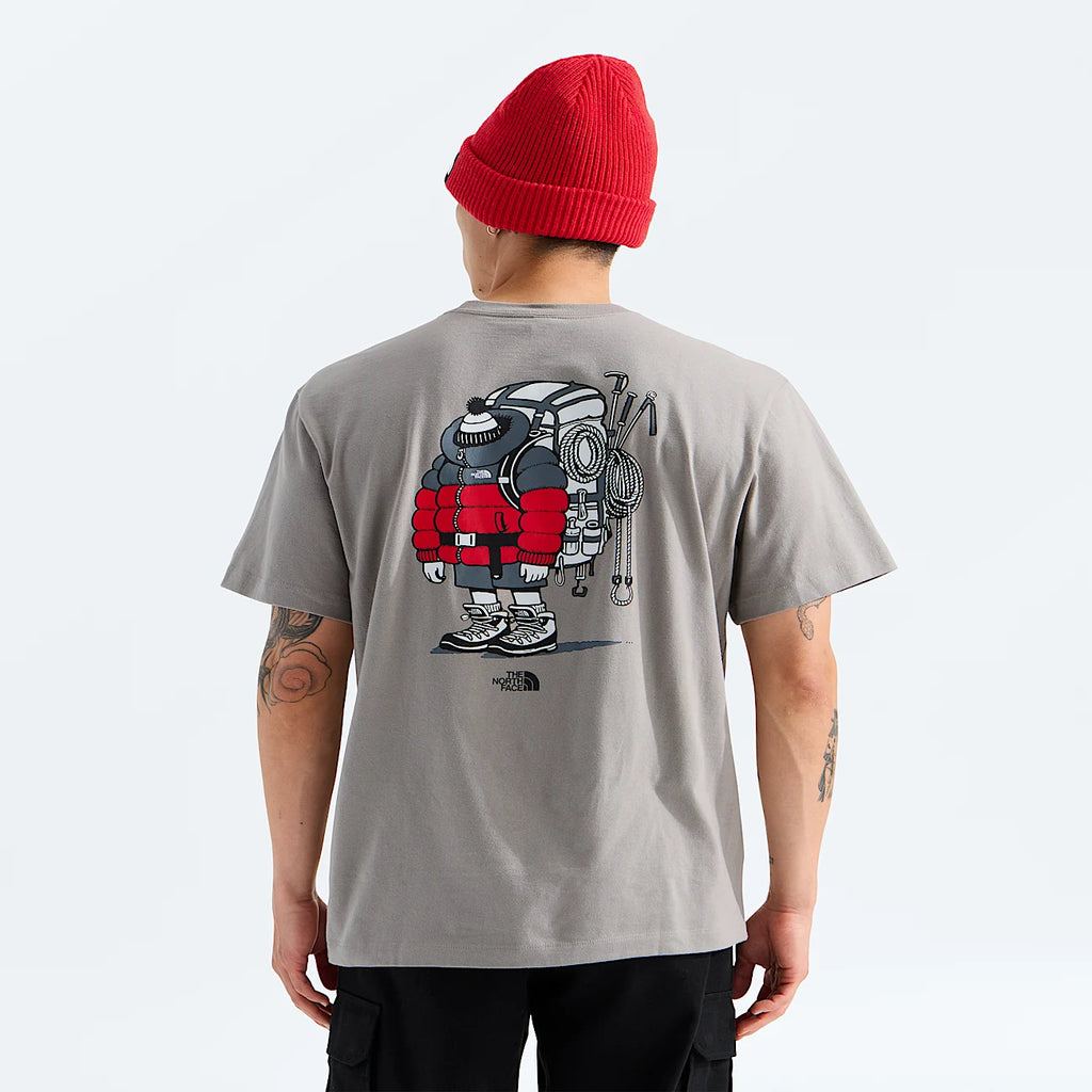 Unisex Relaxed Graphic T-Shirt - Stone