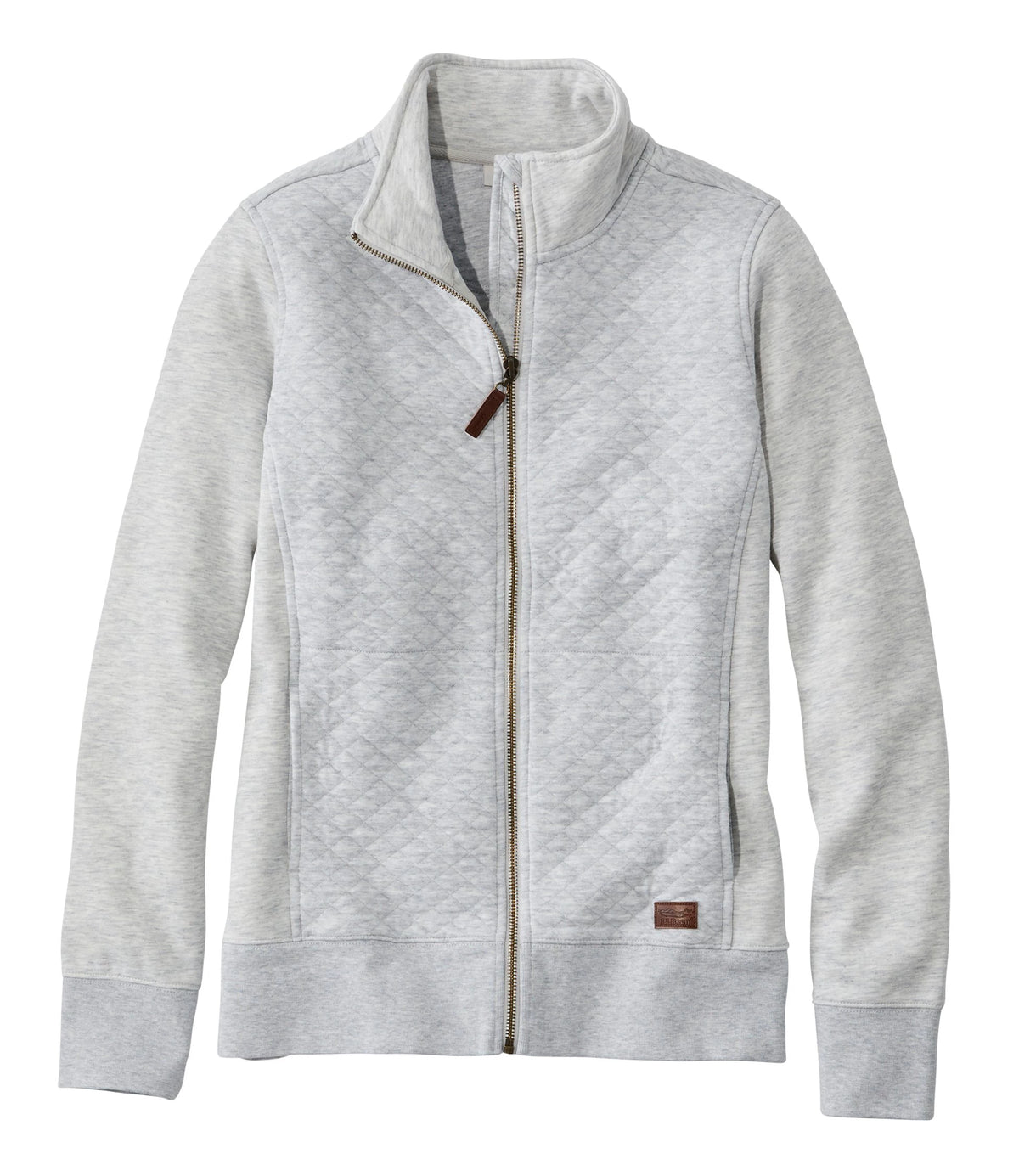 Women's Quilted Full-Zip Sweatshirt - Sea Green