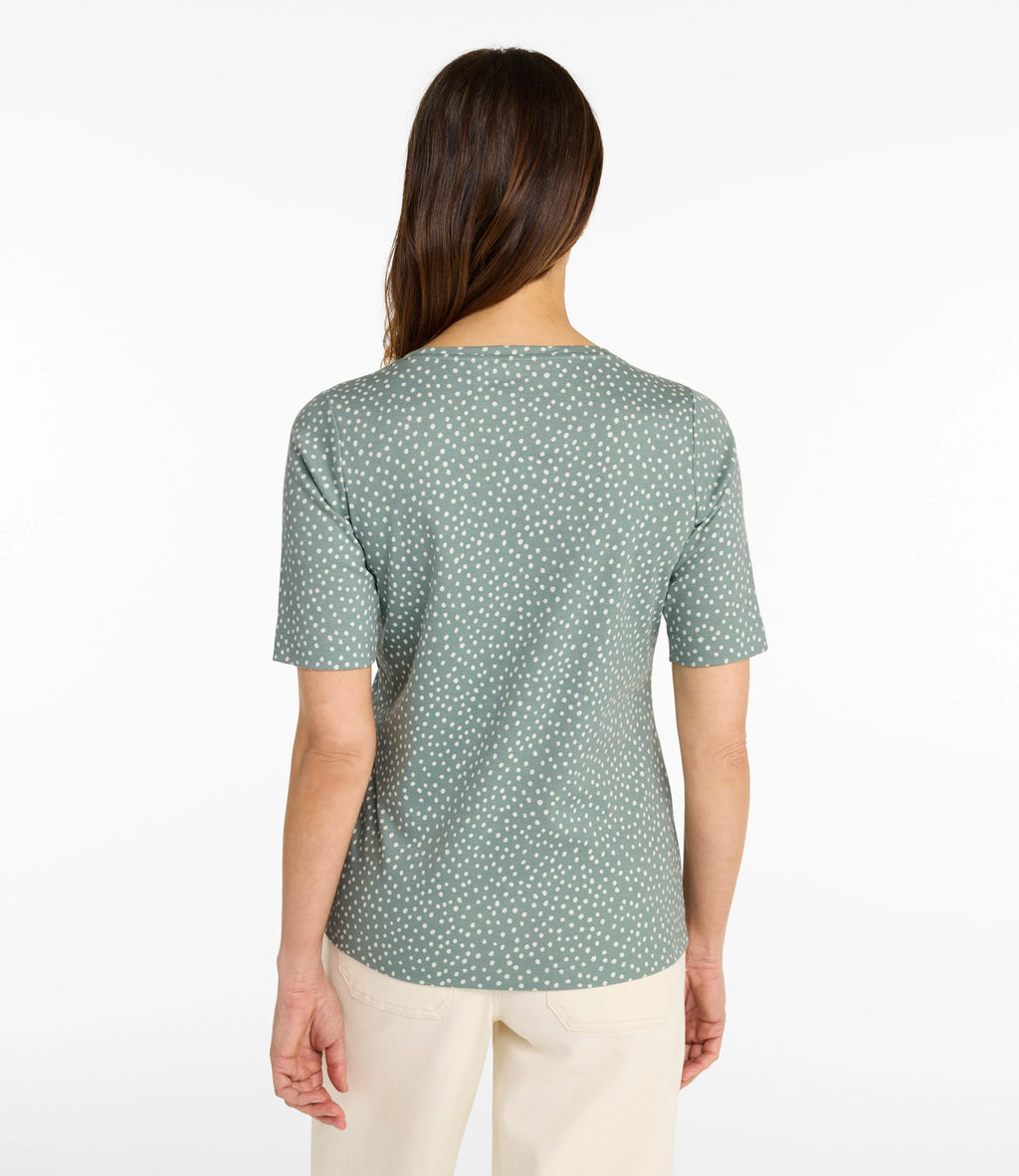 Women's Printed Elbow Sleeve Cotton Tee