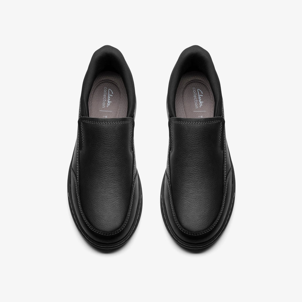 Men's Tumbled Leather Slip-On Shoe - Black