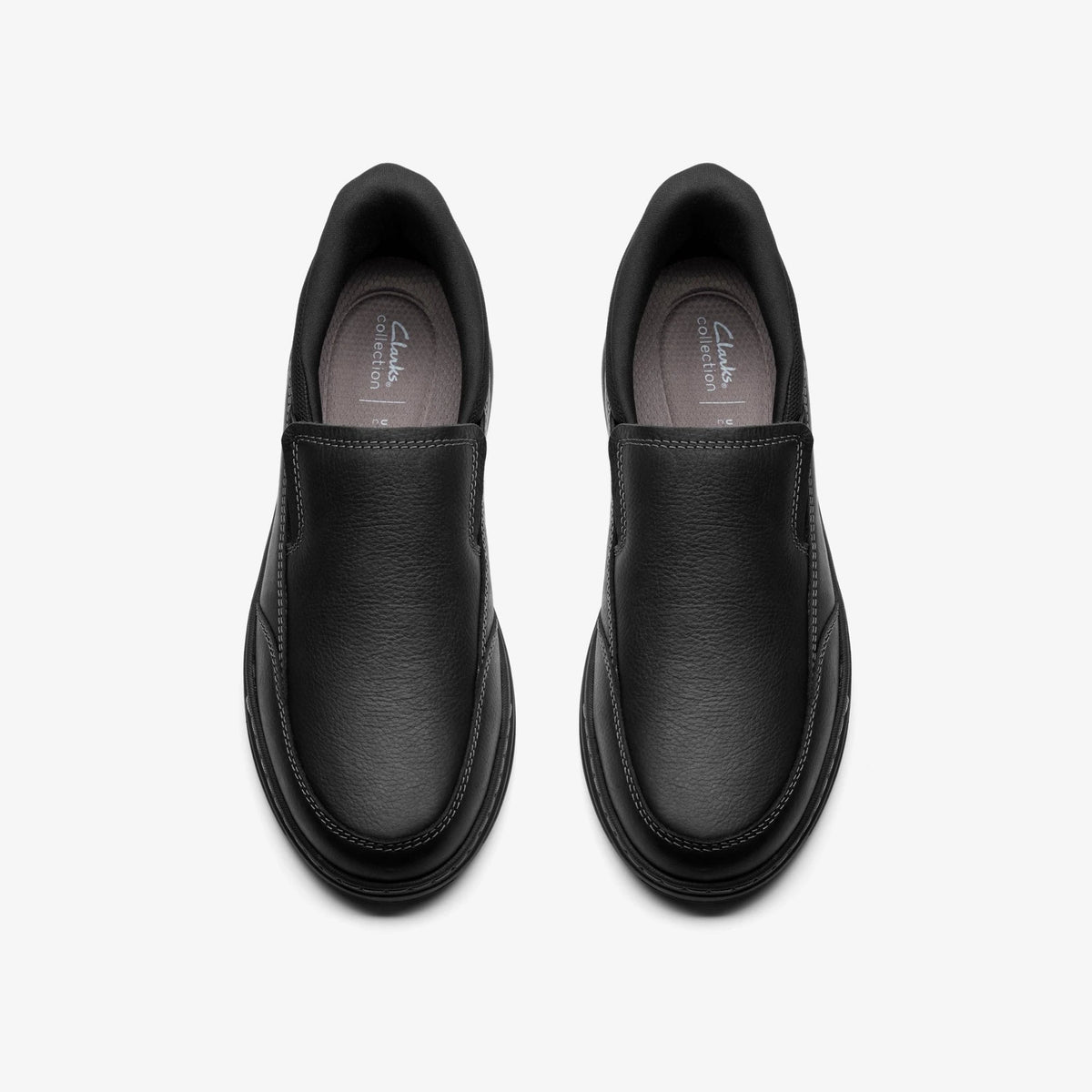 Men's Tumbled Leather Slip-On Shoe - Black