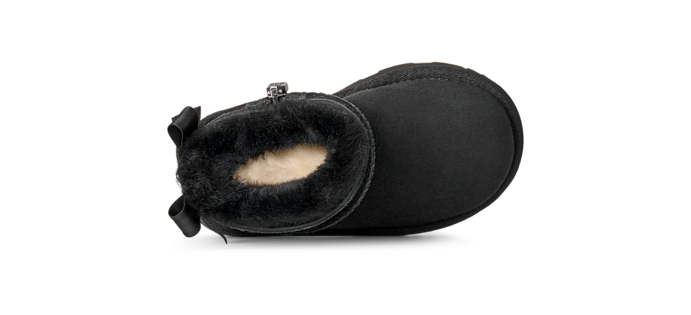 Toddler Sheepskin Bow Ankle Boot - Chestnut