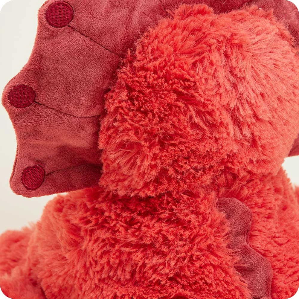 Red Triceratops Microwavable Plush