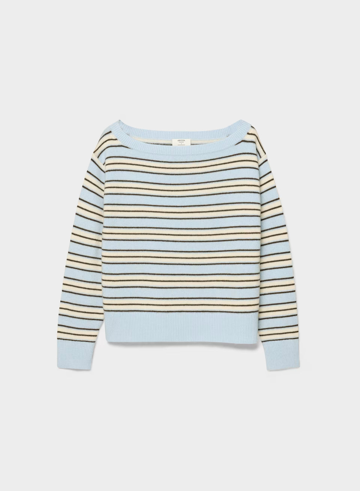 Cashmere Boatneck Sweater - Heather Gray