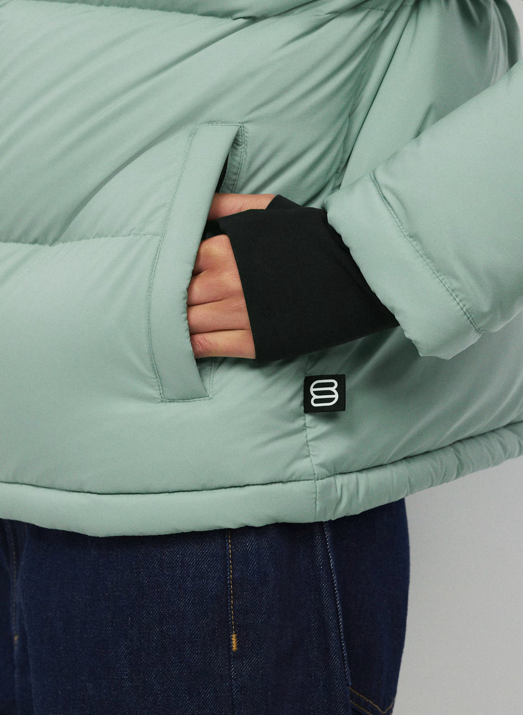 Short Down Puffer Jacket - Blue