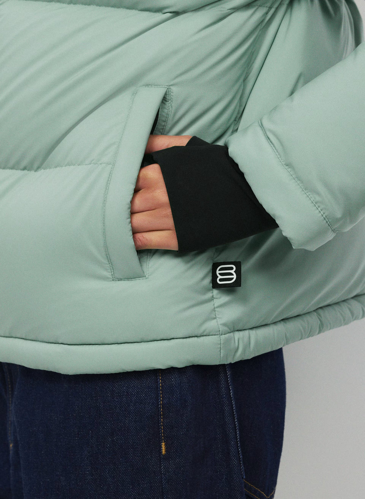 Short Down Puffer Jacket - Blue