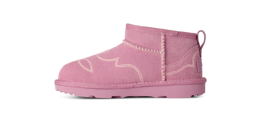 Kids' Suede Western-Inspired Short Boots - Chestnut