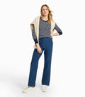 Women's Fleece-Back Straight Leg Denim Pants - Indigo