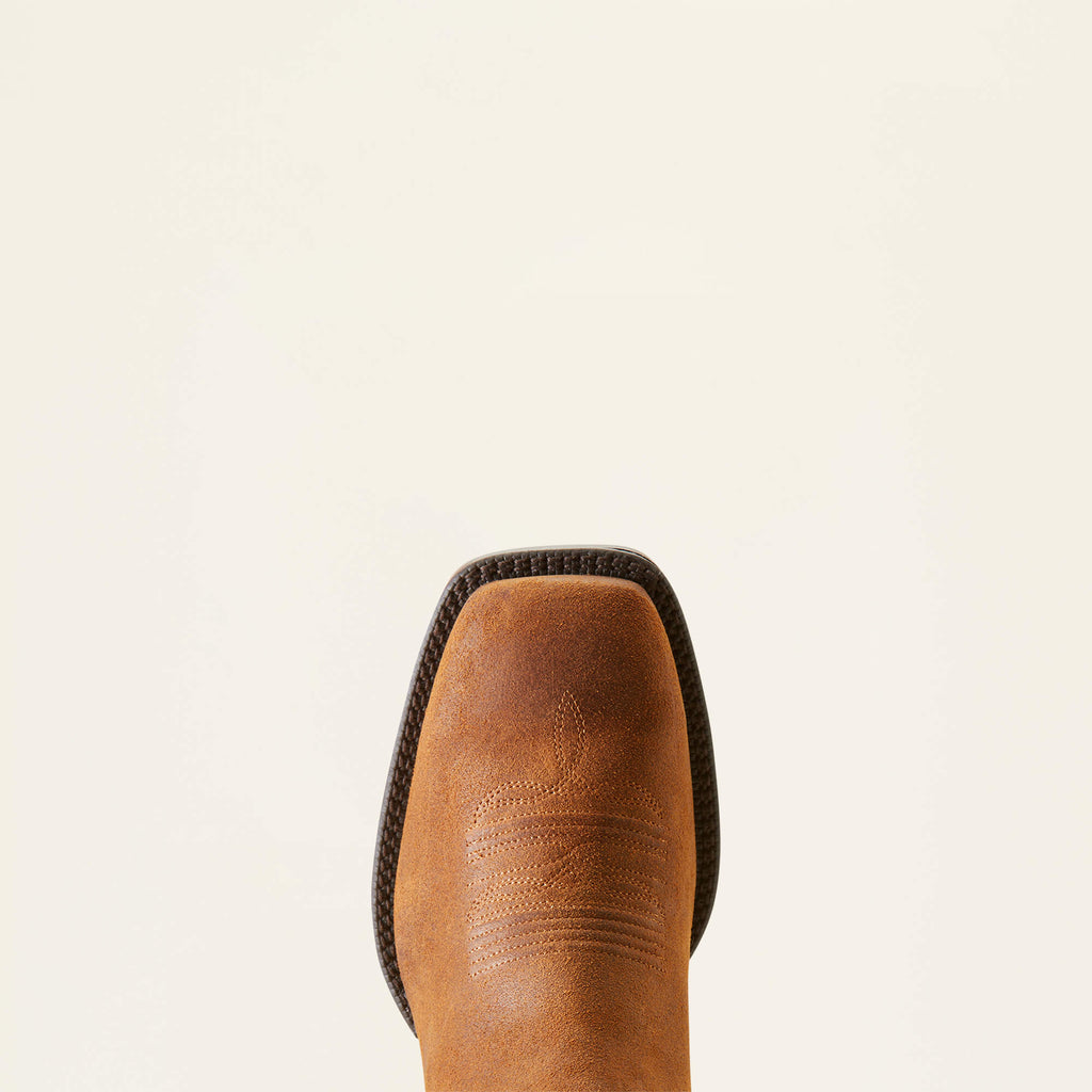 Men's Suede Wide Square Toe Chelsea Boots - Navy