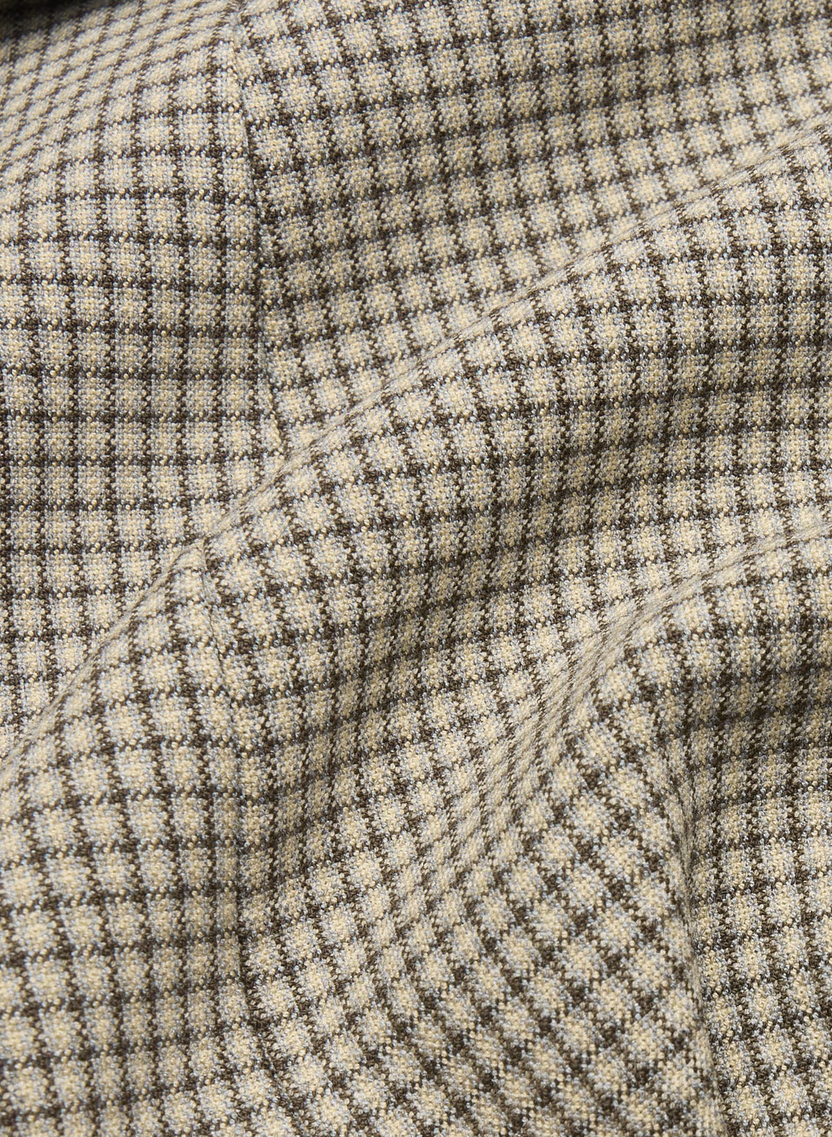 Single-Breasted Stretch Blazer - Brown Check