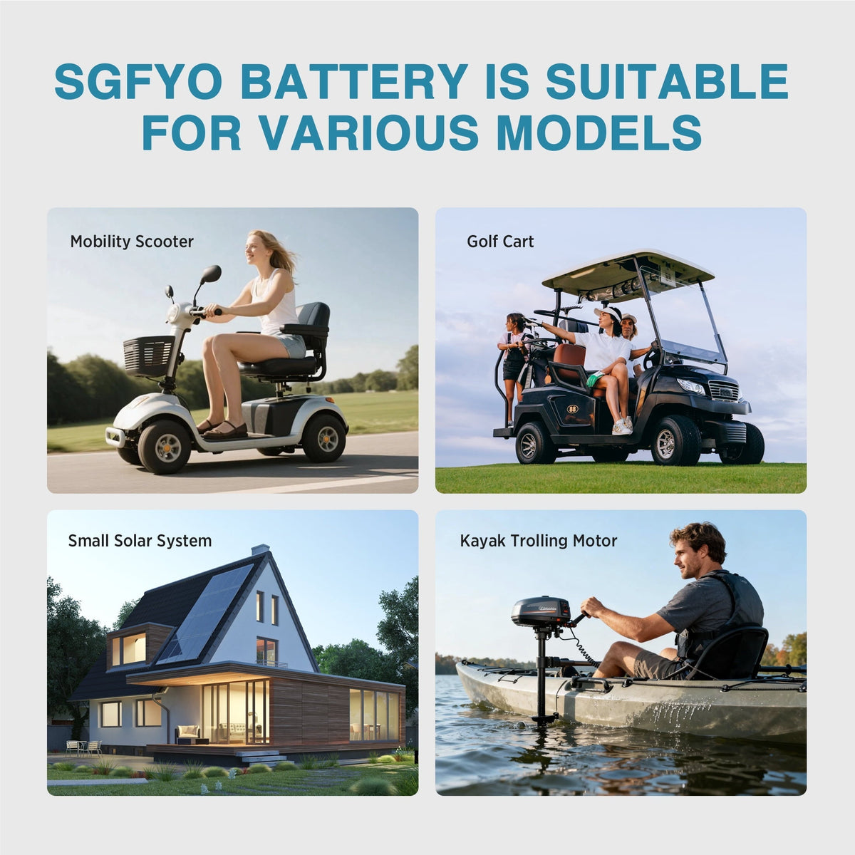 SGFYO 12V 35Ah Deep Cycle AGM Battery,Rechargeable SLA Replacement Batteries for Electric Wheelchair,Mobility Scooter and More