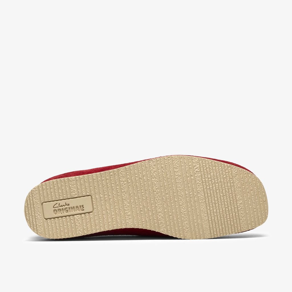 Men's Suede Moc Toe Lace-Up Shoe - Red