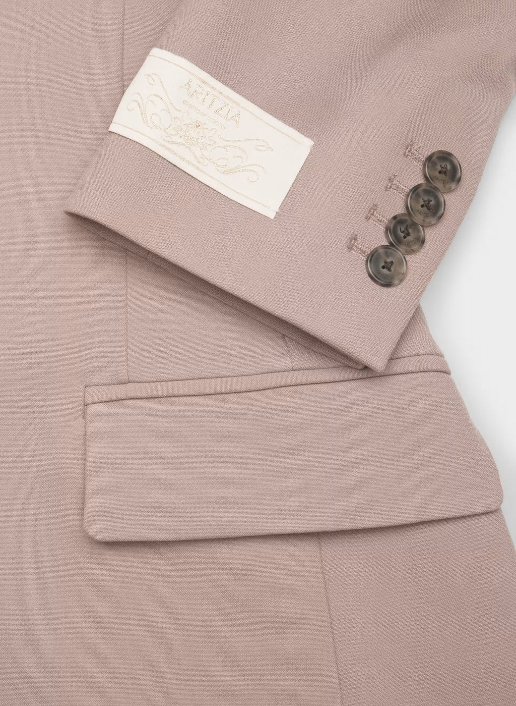 Single-Breasted Stretch Blazer - Brown Check