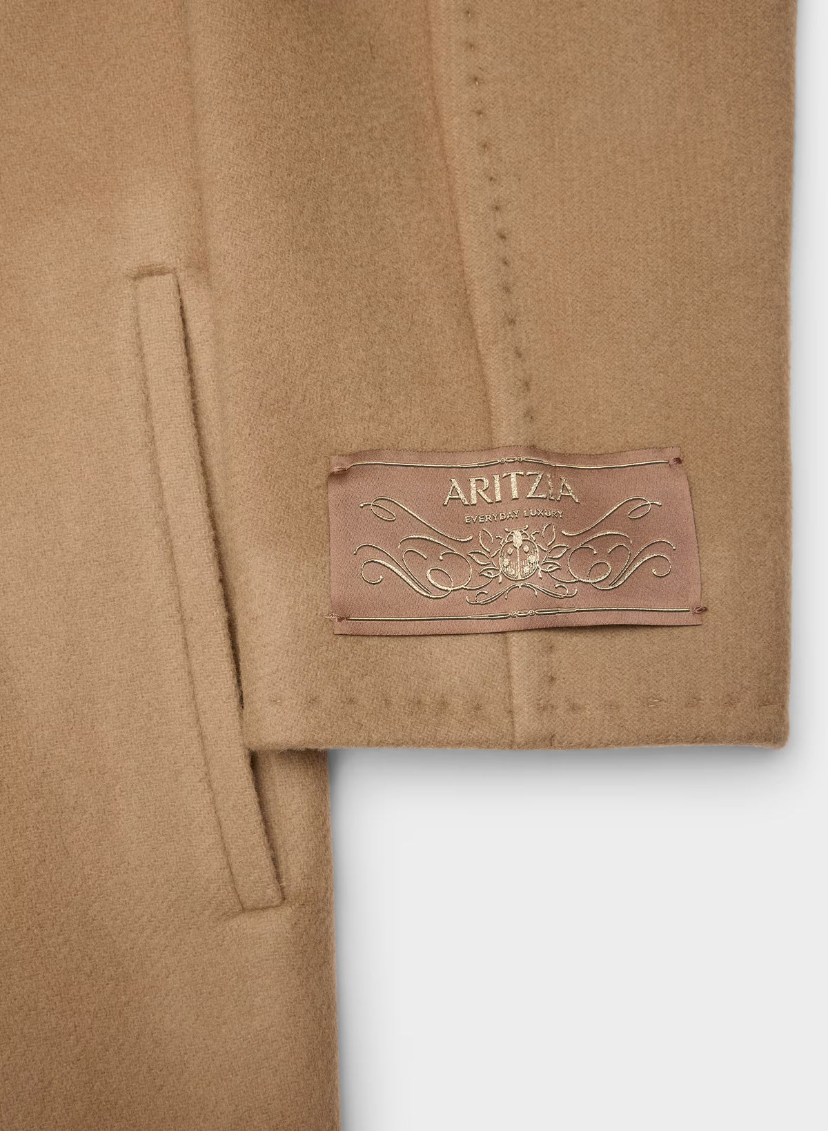 Double-Breasted Wool Cashmere Coat - Herringbone
