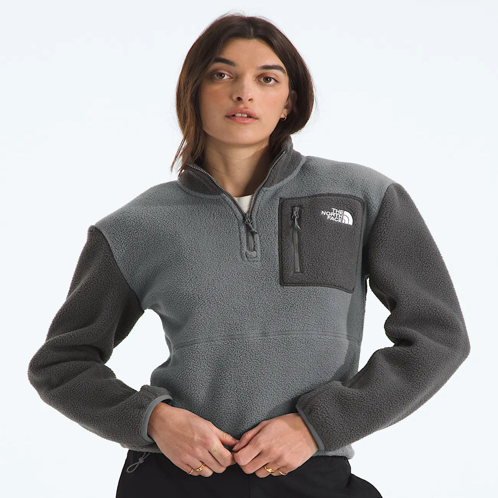 Women's Quarter-Zip Fleece Pullover - Gray